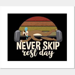 Retro Sloth Fitness Gym Posters and Art